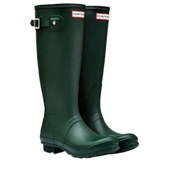 forest green hunter boots